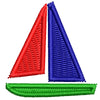 Sailboat Cruising digitized embroidery design