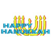 Happy Hanukkah Letters with Candles