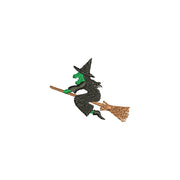 Halloween Witch Flying on a Broom Stick