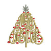 Glitter Merry Christmas Tree Logo