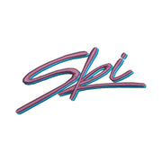 Ski Wording in Cursive