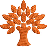 Autumn Tree Logo digitized embroidery design