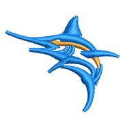 Abstract Marlin Icon digitized embroidery design