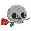 Skull Flower digitized embroidery design