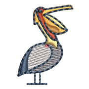 Pelican Logo digitized embroidery design