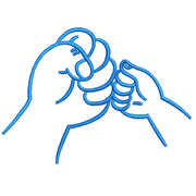 Fist Greeting digitized embroidery design