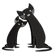 Grandma Cat and Baby Cat digitized embroidery design