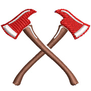 Firemen Axe digitized embroidery design