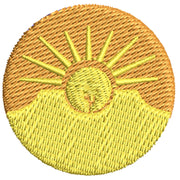 Arizona Sunshine Icon digitized embroidery design