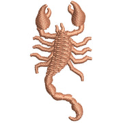 Beige Scorpio Logo digitized embroidery design