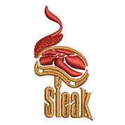 Steak Grill Icon digitized embroidery design