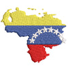 Venezuela Flag Map digitized embroidery design