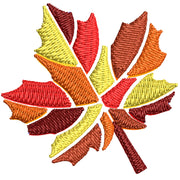 Colorful Fall Leaf digitized embroidery design