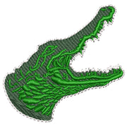 Alligator digitized embroidery design