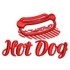 Hot Dog Icon digitized embroidery design