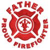 Proud Firefighter Father digitized embroidery design