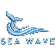 Sea Wave with Whale digitized embroidery design