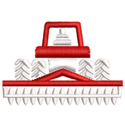 Red Farming Car digitized embroidery design