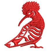 Hoopoe Logo digitized embroidery design