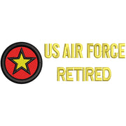 Air Forces Retired digitized embroidery design