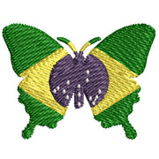 Brazil Butterfly Logo digitized embroidery design