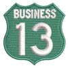 Business 13 Route Number digitized embroidery design