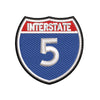 Interstate 5 Route Number digitized embroidery design