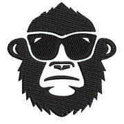 Gorilla Wear Glasses digitized embroidery design