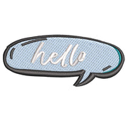 Hello Talk Bubble digitized embroidery design