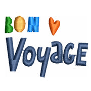 Bon Voyage digitized embroidery design