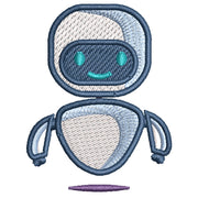 Floating Robot digitized embroidery design