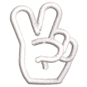 Two Gesture with FIngers digitized embroidery design