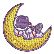 Astronaut on the Moon digitized embroidery design