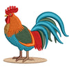 Rooster digitized embroidery design