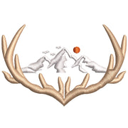 Deer Mountain Logo digitized embroidery design