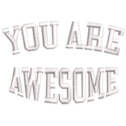 You Are Awesome Phrase digitized embroidery design