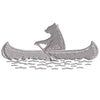 Bear Rides a Canoe digitized embroidery design