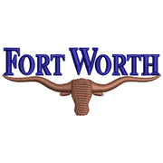 Fort Worth with Bull Logo digitized embroidery design