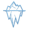 Linear Iceberg digitized embroidery design