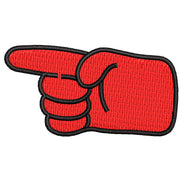 Colorful Pointing Gesture digitized embroidery design