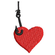 Hooked Heart digitized embroidery design