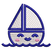 Cute Boat digitized embroidery design