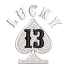 Lucky Thirteen digitized embroidery design