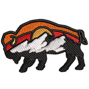 Bison And Mountains digitized embroidery design