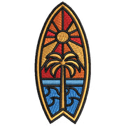 Surf Board Mural digitized embroidery design