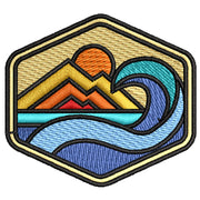 Mountain Waves digitized embroidery design