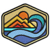 Mountain Waves digitized embroidery design