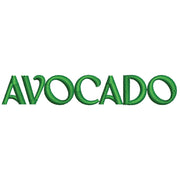 Avocado digitized embroidery design