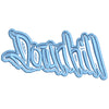 Artistic Downhill Logo digitized embroidery design