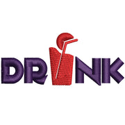 Drink digitized embroidery design